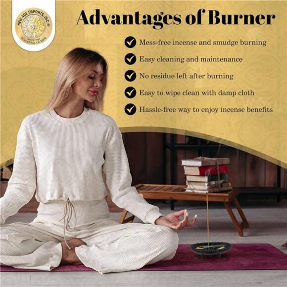 Cast Iron Incense Burner 4" L 2" H, Ideal for smudging, Incense Burning - Picture 6 of 8